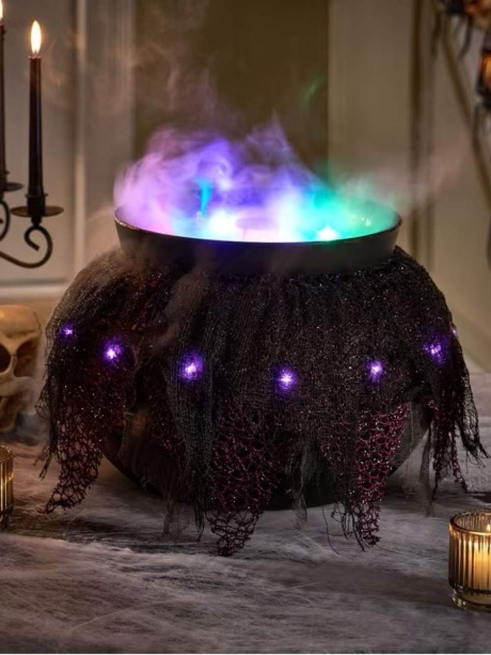 17" Pre-Lit Bubbling Witch Cauldron